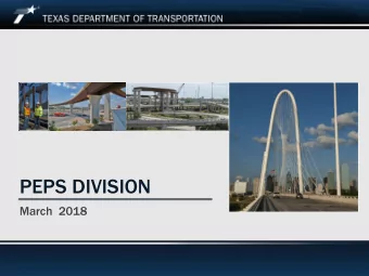 PEPS DIVISION  March  2018  May 2, 2016  Texas Department of Transportation, Right of Way Division
