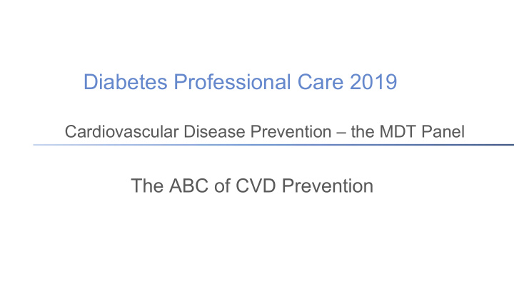 diabetes professional care 2019