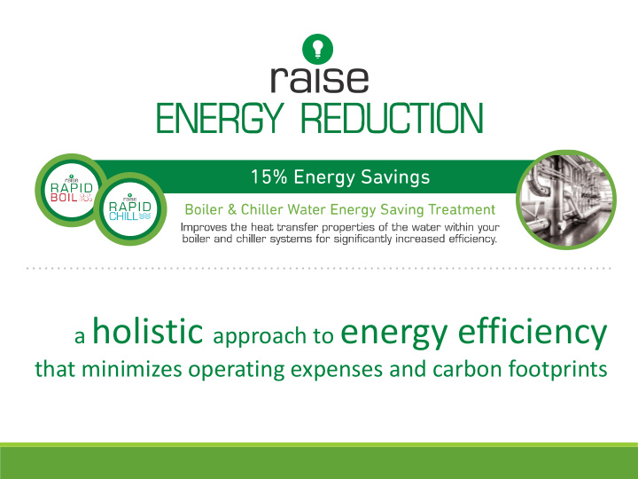 a holistic approach to energy efficiency