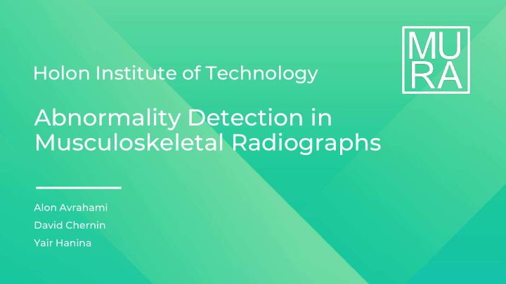 abnormality detection in musculoskeletal radiographs