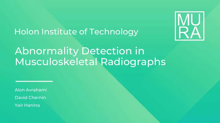 abnormality detection in musculoskeletal radiographs