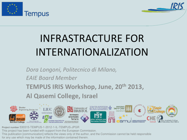 infrastracture for internationalization