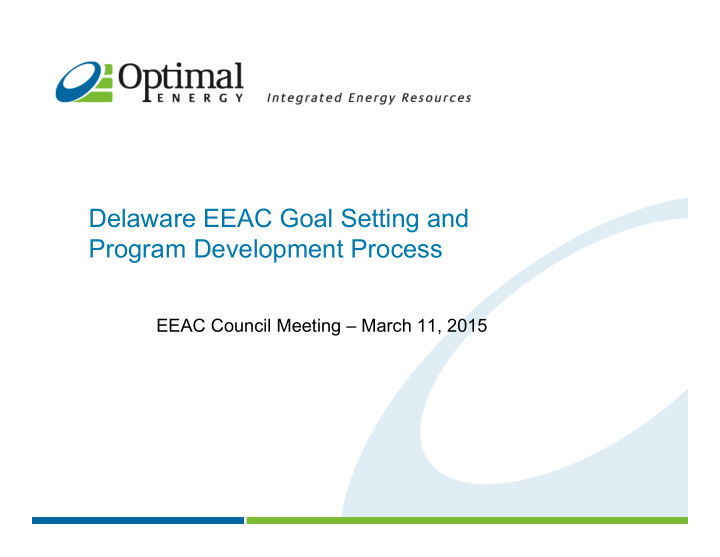 delaware eeac goal setting and program development process