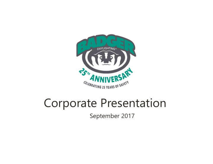 corporate presentation