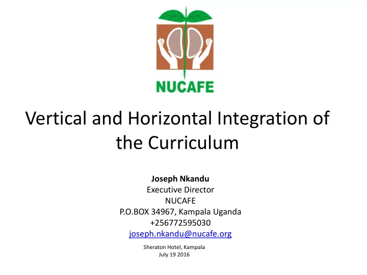 the curriculum