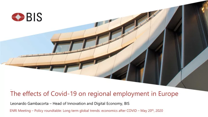 the effects of covid 19 on regional employment in europe