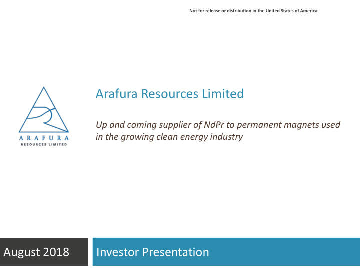 arafura resources limited