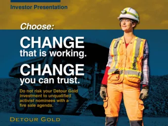 Investor Presentation  1  Cautionary Statement on Forward  Looking Information This presentation