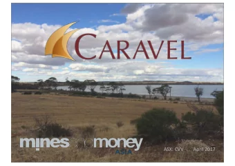 ASX: CVV  April 2017  Company Highlights Rapidly advancing Calingiri Copper-Molybdenum  Project in