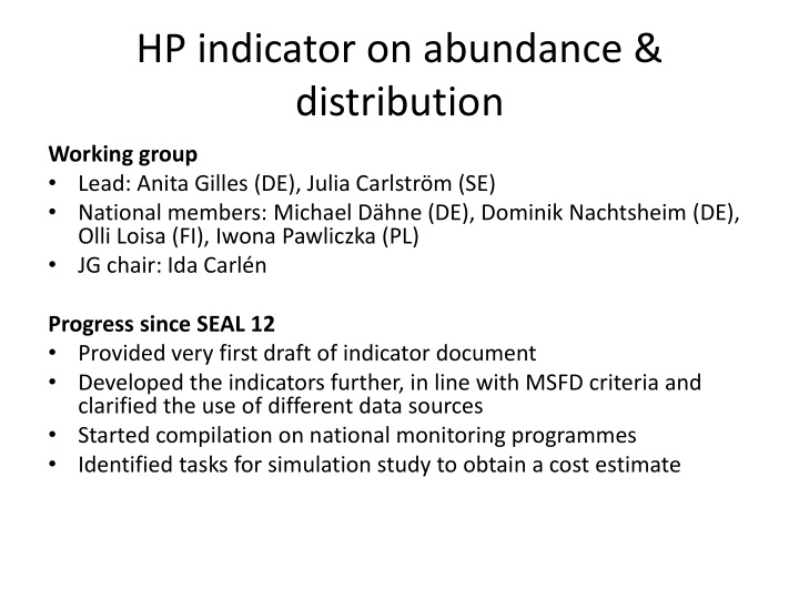 hp indicator on abundance