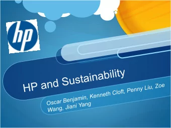 About HP  Living Progress  Perception of Sustainability  Performance  Industry and Competition