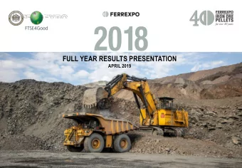 FULL YEAR RESULTS PRESENTATION  APRIL 2019  D I S C L A I M E R  This document is being supplied to