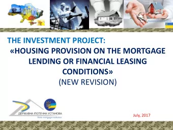 HOUSING PROVISION ON THE MORTGAGE  LENDING OR FINANCIAL LEASING CONDITIONS   (NEW REVISION)