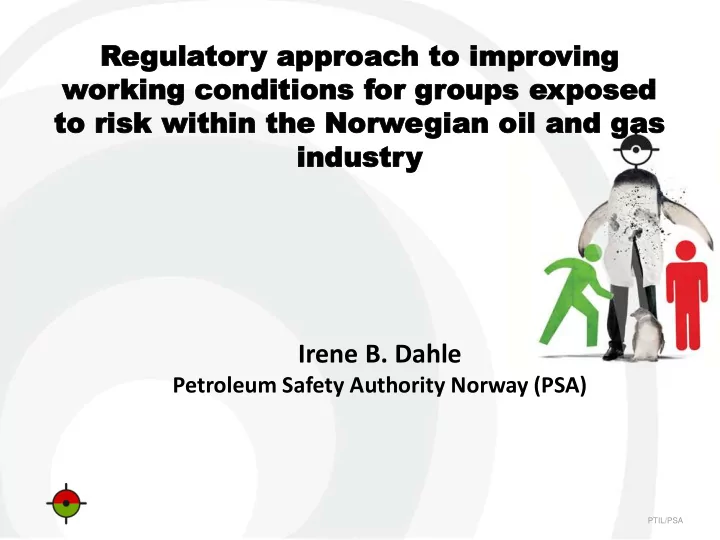 irene b dahle petroleum safety authority norway psa ptil