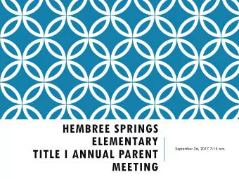 MEETING  HSE STUDENT OVERVIEW Total Enrollment  650    Pre-K = 42 (2 classes)    Special