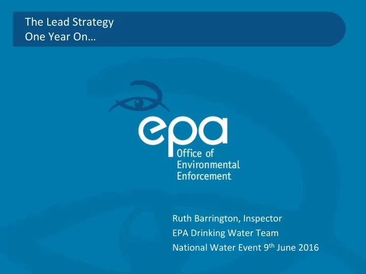 the lead strategy one year on