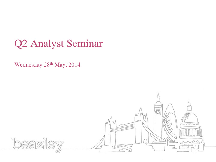 q2 analyst seminar