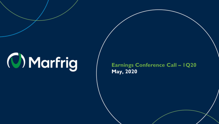 earnings conference call 1q20 may 2020 disclaimer