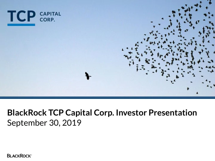 blackrock tcp capital corp investor presentation