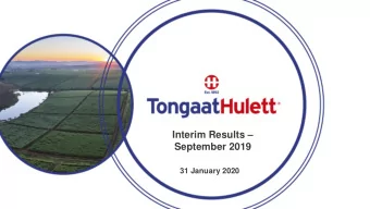 Interim Results   September 2019  31 January 2020  Agenda  1. Group Overview and business update