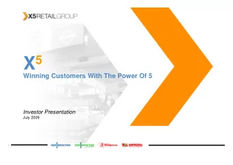 Disclaimer  Disclaimer  This presentation does not constitute or form part of and should not be