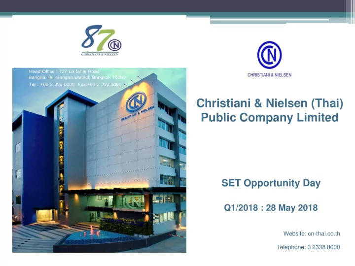 christiani nielsen thai public company limited
