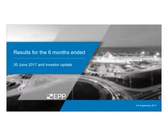 Results for the 6 months ended  30 June 2017 and investor update  5-8 September 2017  2  Disclaimer