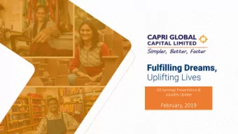 February, 2019  Dis  isclaim  imer  This presentation is for information purposes only and does not