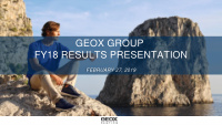 geox group fy18 results presentation