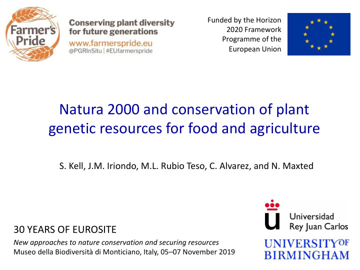 natura 2000 and conservation of plant genetic resources
