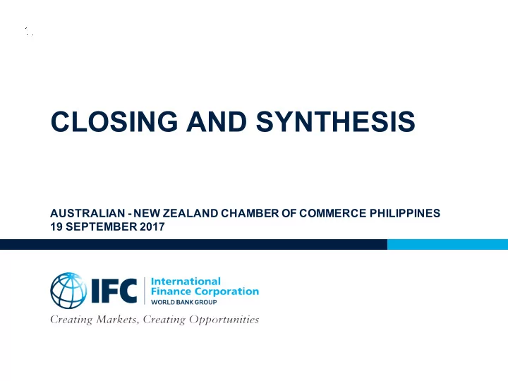 closing and synthesis