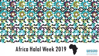 Africa Halal Week 2019  What is Africa Halal Week  The total expenditure from Muslim  millennial