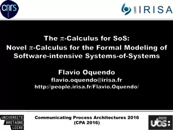 Communicating Process Architectures 2016  (CPA 2016)  Introduction: Motivation to conceive the
