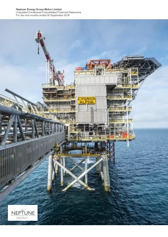 Report for Neptune Energy Group Midco Limited  About Neptune Energy Group  Neptune is an