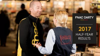 2017  HALF-YEAR  RESULTS  1  CECONOMY WILL HAVE A MINORITY SHAREHOLDING IN  FNAC DARTY  Artemis