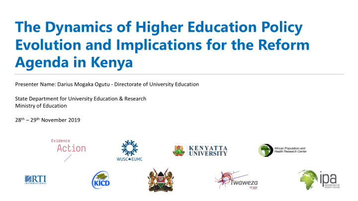 the dynamics of higher education policy evolution and