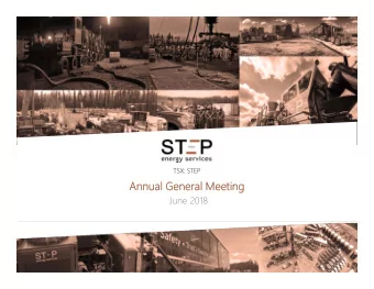 Annual General Meeting  June 2018  Disclaimer  The information contained in this presentation does