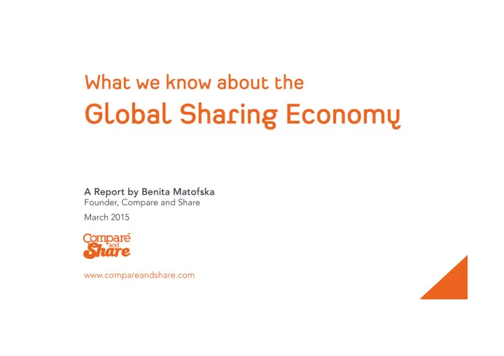 benita matofska sharing economy expert comparison