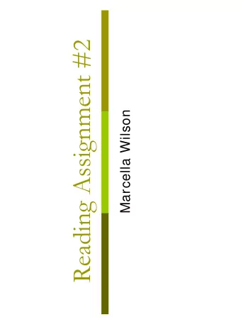 Reading Assignment #2  Marcella Wilson  Timed Perturbation Analysis: An  Approach for