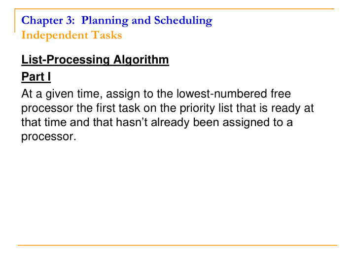 chapter 3 planning and scheduling independent tasks