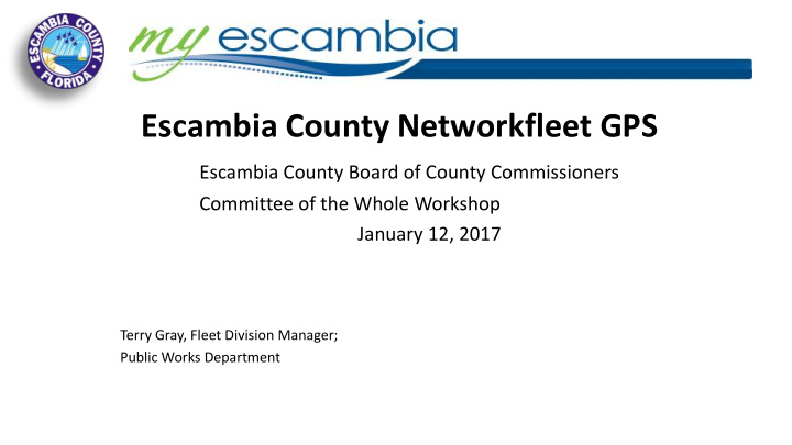 escambia county networkfleet gps