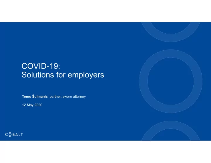 covid 19 solutions for employers