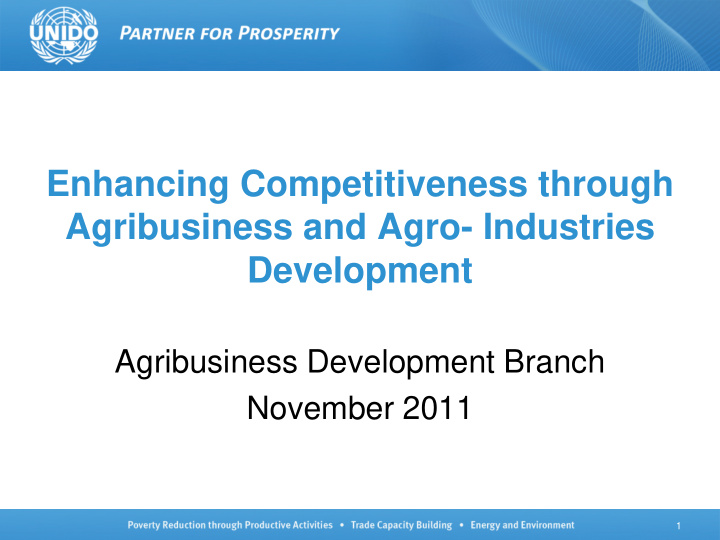 enhancing competitiveness through agribusiness and agro