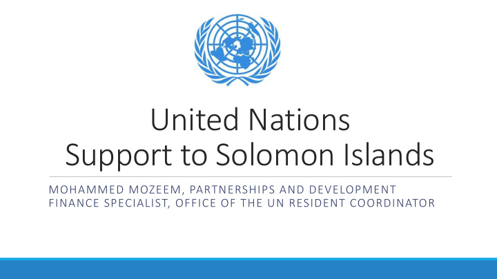 united nations support to solomon islands