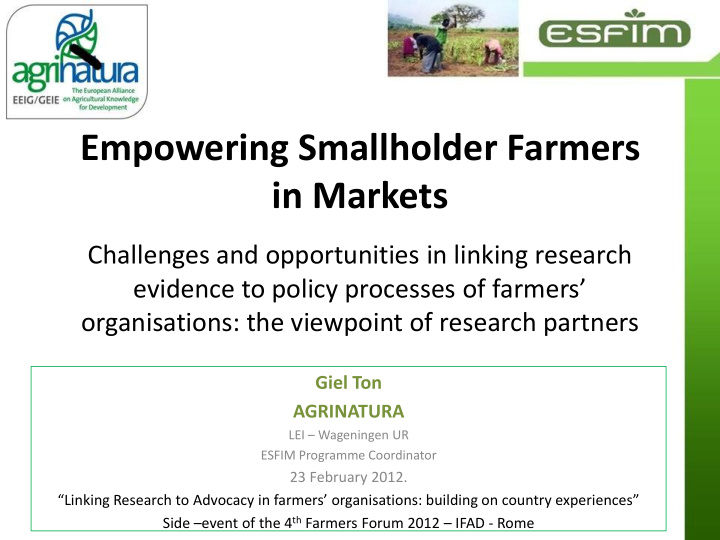 empowering smallholder farmers