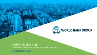 GREEN BUILDINGS  for developing countries from code to voluntary systems www.edgebuildings.com
