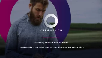 Translating the science and value of gene therapy to key stakeholders  Hope is high expectation