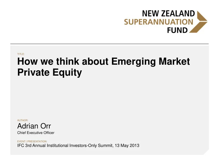 how we think about emerging market private equity