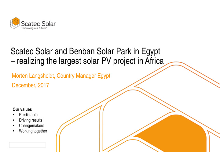 scatec solar and benban solar park in egypt realizing the