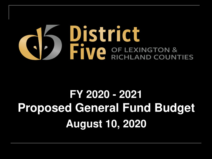 proposed general fund budget